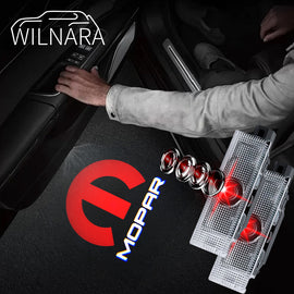 WILNARA Car Door Logo for Dodge Challenger Projector Ghost Shadow Courtesy Light Welcome Light for Dodge Challenger Scat Pack RT SRT SXT GT SE