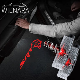 WILNARA Car Door SRT Hellcat Logo for Dodge Challenger  Projector Ghost Shadow Courtesy Light Welcome Light for Dodge Challenger Scat Pack RT  SRT SXT GT SE