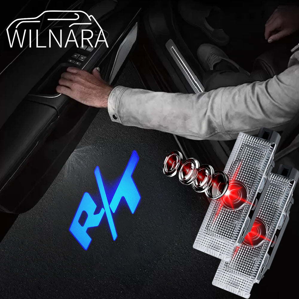 WILNARA Car Door R/T Logo for Dodge Challenger Projector Ghost Shadow Courtesy Light Welcome Light for Dodge Challenger Scat Pack RT SRT SXT GT SE