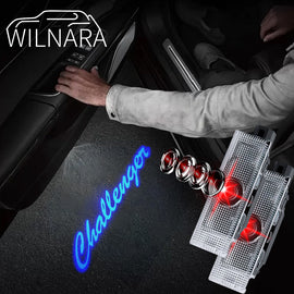 WILNARA Car Door Logo for Dodge Challenger Car Door LED Logo