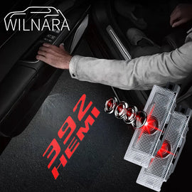 WILNARA Car Door 392 HEMI Logo for Dodge Challenger Projector Ghost Shadow Courtesy Light Welcome Light for Dodge Challenger Scat Pack RT SRT SXT GT SE