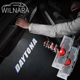 WILNARA Car Door DAYTONA Logo for Dodge Challenger Projector Ghost Shadow Courtesy Light Welcome Light for Dodge Challenger Scat Pack RT SRT SXT GT SE
