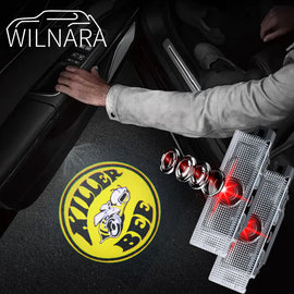 WILNARA Car Door KILLER BEE Logo for Dodge Challenger Projector Ghost Shadow Courtesy Light Welcome Light for Dodge Challenger Scat Pack RT SRT SXT GT SE