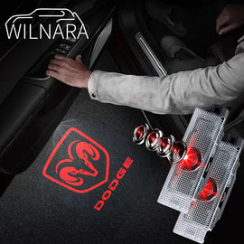 WILNARA Car Door Dodge Logo for Dodge Challenger Projector Ghost Shadow Courtesy Light Welcome Light for Dodge Challenger Scat Pack RT SRT SXT GT SE