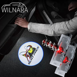 WILNARA Car Door Logo for Dodge Challenger Projector Ghost Shadow Courtesy Light Welcome Light for Dodge Challenger Scat Pack RT SRT SXT GT SE