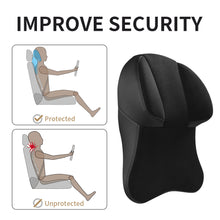 Load image into Gallery viewer, Wilnara 1Pcs Car Headrest Pillow Head Neck Rest Cushion for Adjust Sitting  Memory Black