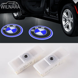 Wilnara 2Pcs Car LED Door Logo Projector Lamp Courtesy Puddle Ghost Shadow Light For BMW