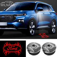 Load image into Gallery viewer, 2PCS WILNARA HD Side Rear View Mirror Puddle Cool Red Fire Ford Logo Led Shadow Ghost Lights Lamps Projector for Ford