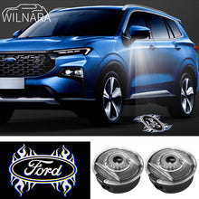 Load image into Gallery viewer, 2PCS WILNARA HD Side Rear View Mirror Puddle Cool Red Fire Ford Logo Led Shadow Ghost Lights Lamps Projector for Ford
