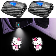 Load image into Gallery viewer, WILNARA 2X Moving Cartoon Wireless Car LED Door Light Doraemon Logo Welcome Shadow Projector