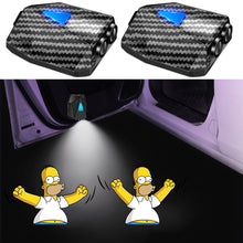 Load image into Gallery viewer, WILNARA 2X Moving Cartoon Wireless Car LED Door Light Doraemon Logo Welcome Shadow Projector