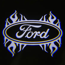 Load image into Gallery viewer, 2PCS WILNARA HD Side Rear View Mirror Puddle Cool Red Fire Ford Logo Led Shadow Ghost Lights Lamps Projector for Ford