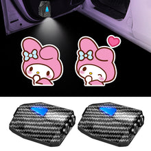 Load image into Gallery viewer, WILNARA 2X Moving Cartoon Wireless Car LED Door Light Doraemon Logo Welcome Shadow Projector