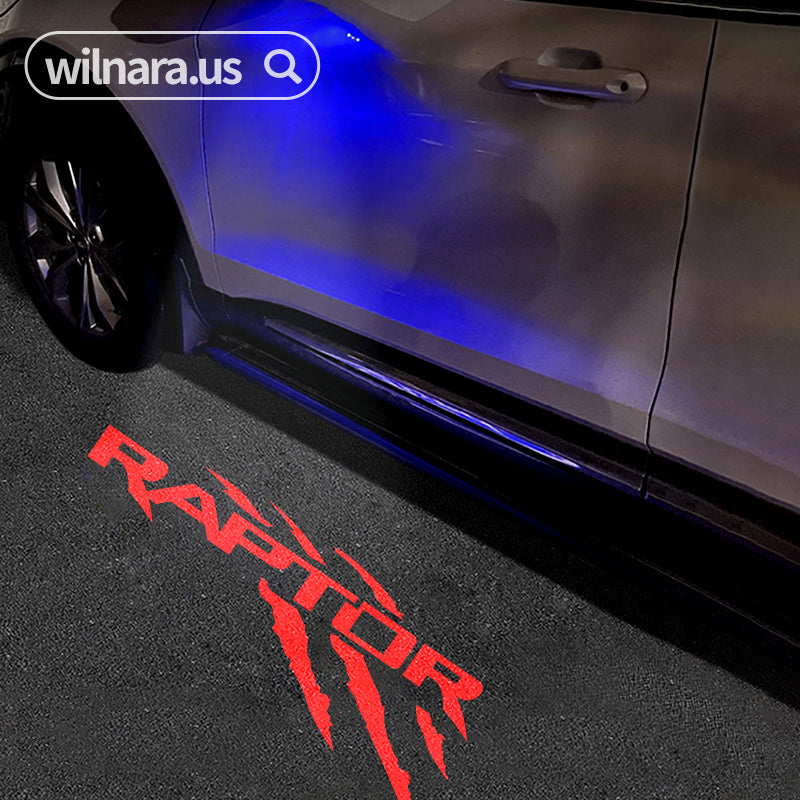 2PCS WILNARA HD Side Rear View Mirror Puddle Logo Led Shadow Ghost Lights Lamps Projector for Ford F150 Raptor