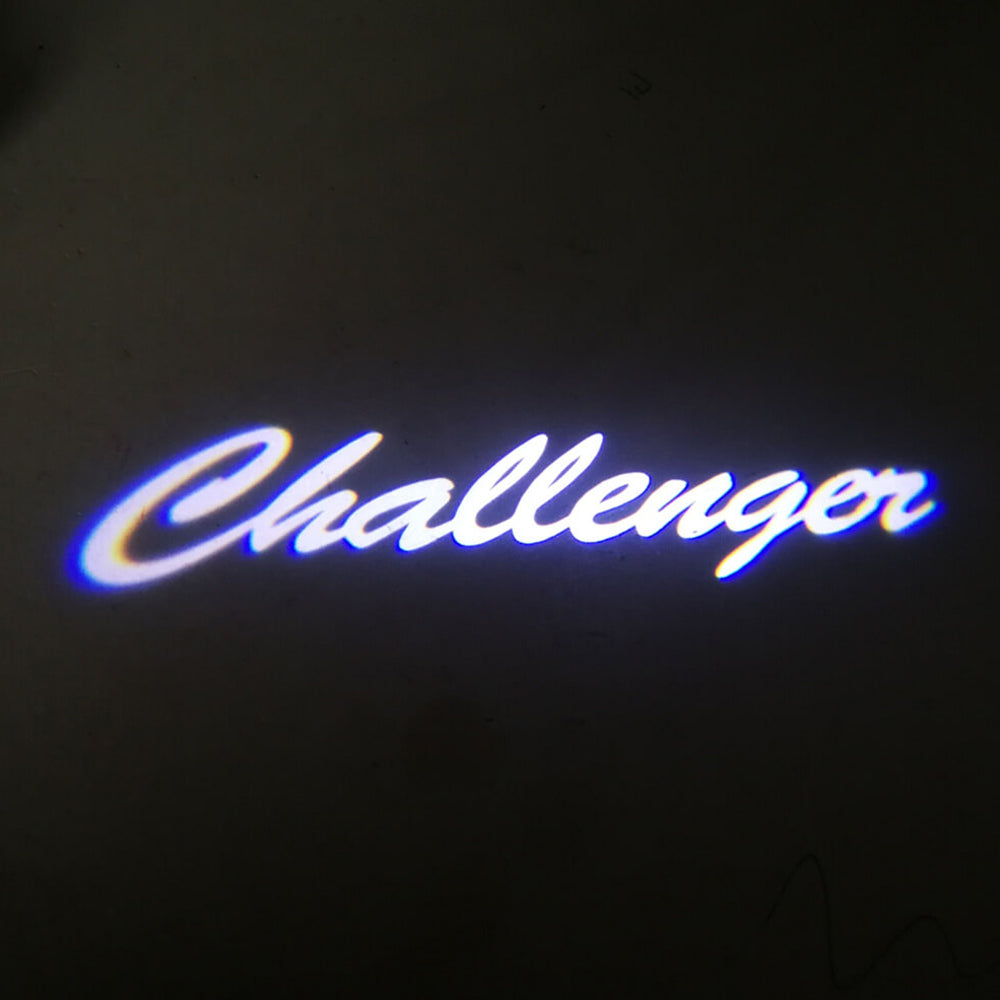 WILNARA Car Door Logo for Dodge Challenger Car Door LED Logo Courtesy Step Lamp Projector Ghost Shadow Puddle Light for Dodge SRT R/T SXT GT