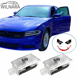 WILNARA Car Door Grimace  Logo for Dodge Charger Car Door LED Logo Courtesy Step Lamp Projector Ghost Shadow Puddle Light for Dodge SRT R/T SXT GT