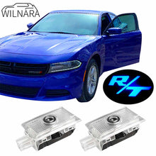Load image into Gallery viewer, WILNARA Car Door R/T Logo for Dodge Charger Car Door LED Logo Courtesy Step Lamp Projector Ghost Shadow Puddle Light for Dodge SRT R/T SXT GT