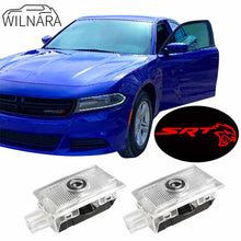 Load image into Gallery viewer, WILNARA Car Door Logo for Dodge Charger Car Door LED Logo Courtesy Step Lamp Projector Ghost Shadow Puddle Light for Dodge SRT R/T SXT GT