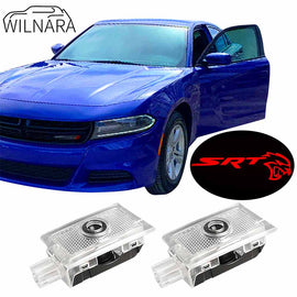 WILNARA Car Door Logo for Dodge Charger Car Door LED Logo Courtesy Step Lamp Projector Ghost Shadow Puddle Light for Dodge SRT R/T SXT GT