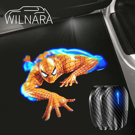 WILNARA 2X Universal Wireless Car Door Spider-Man LED Courtesy Shadow light Projector